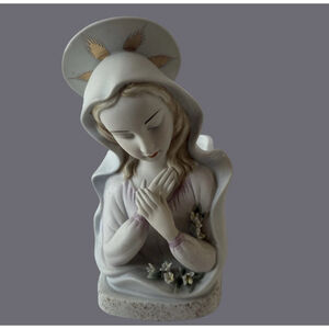 Vintage Lefton Madonna Head Vase Planter Japan KW1549 Virgin MARY Mother God